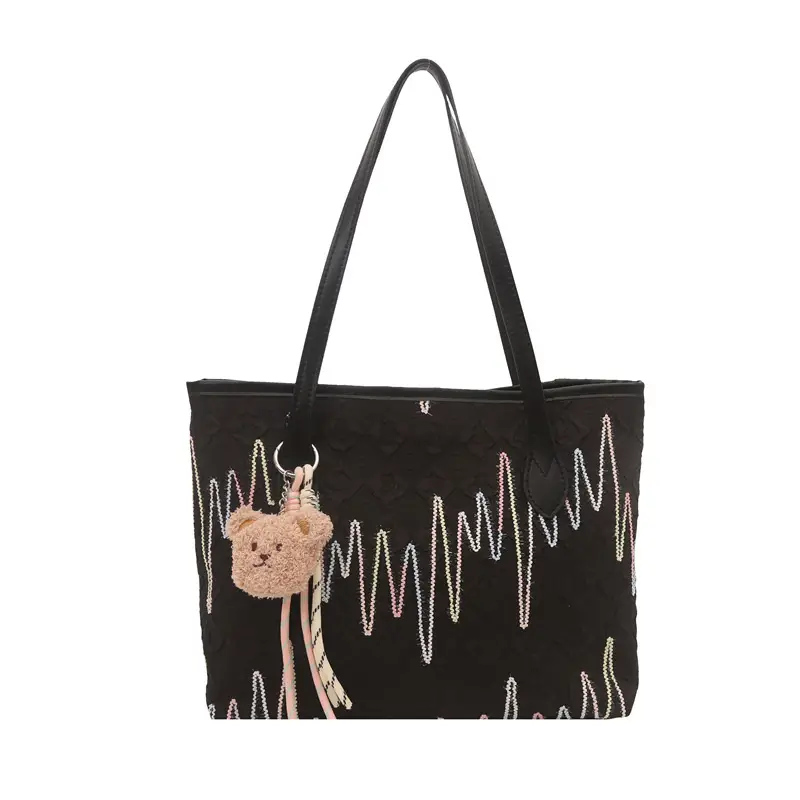 Pink Embroidered Shoulder Bag for Women Spring Summer Commute - Image 10