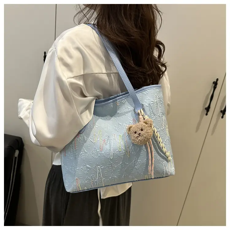 Pink Embroidered Shoulder Bag for Women Spring Summer Commute — feature 18