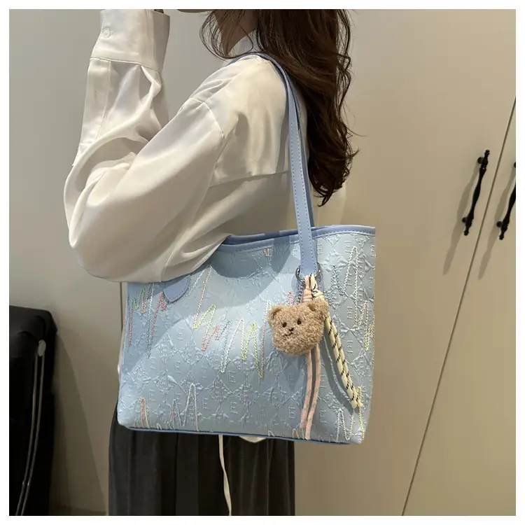 Pink Embroidered Shoulder Bag for Women Spring Summer Commute — feature 19