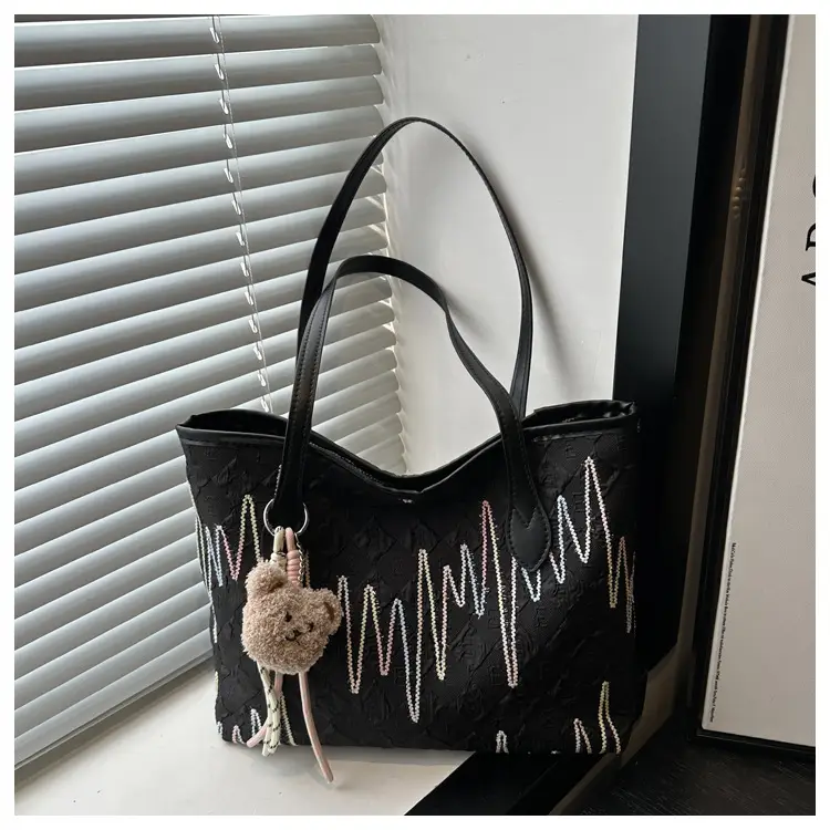 Pink Embroidered Shoulder Bag for Women Spring Summer Commute — feature 26