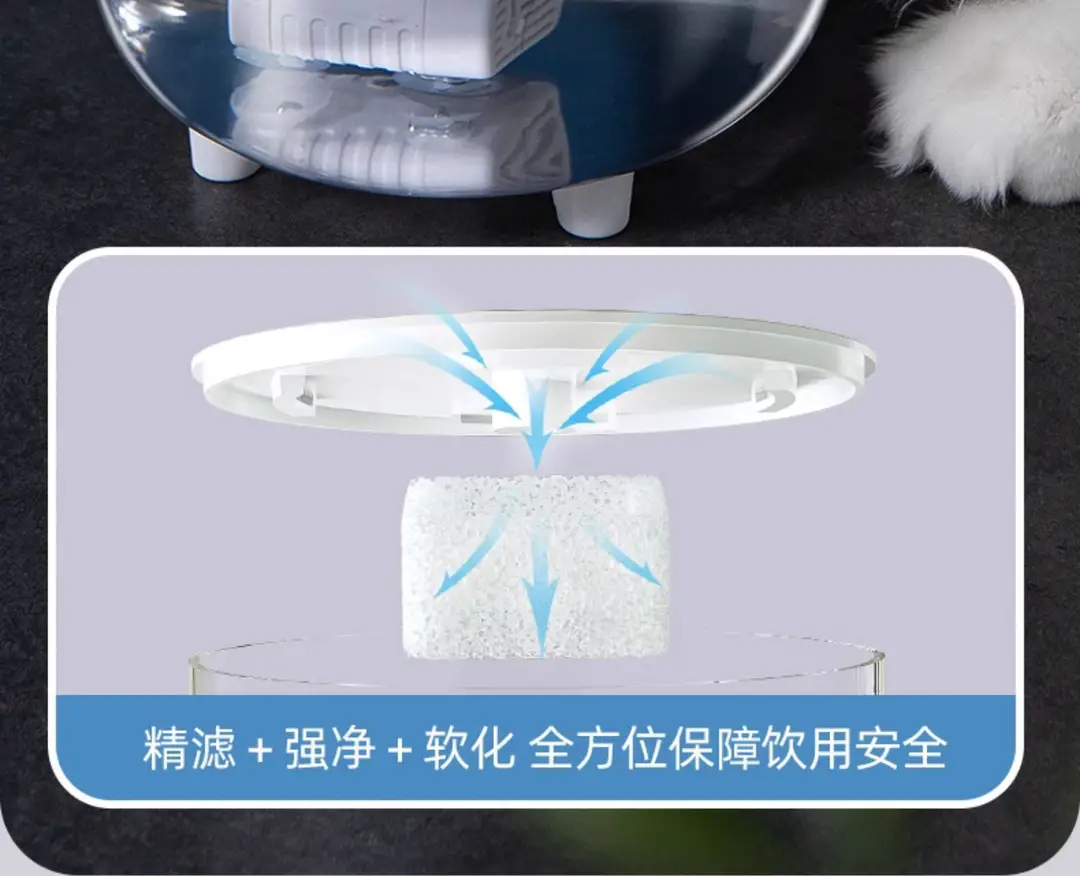 Pet Water Dispenser, Automatic Circulation and Filtration of Live Water in All Seasons, Large-Capacity Cat and Dog Water Dispenser, Pet Supplies — feature 7