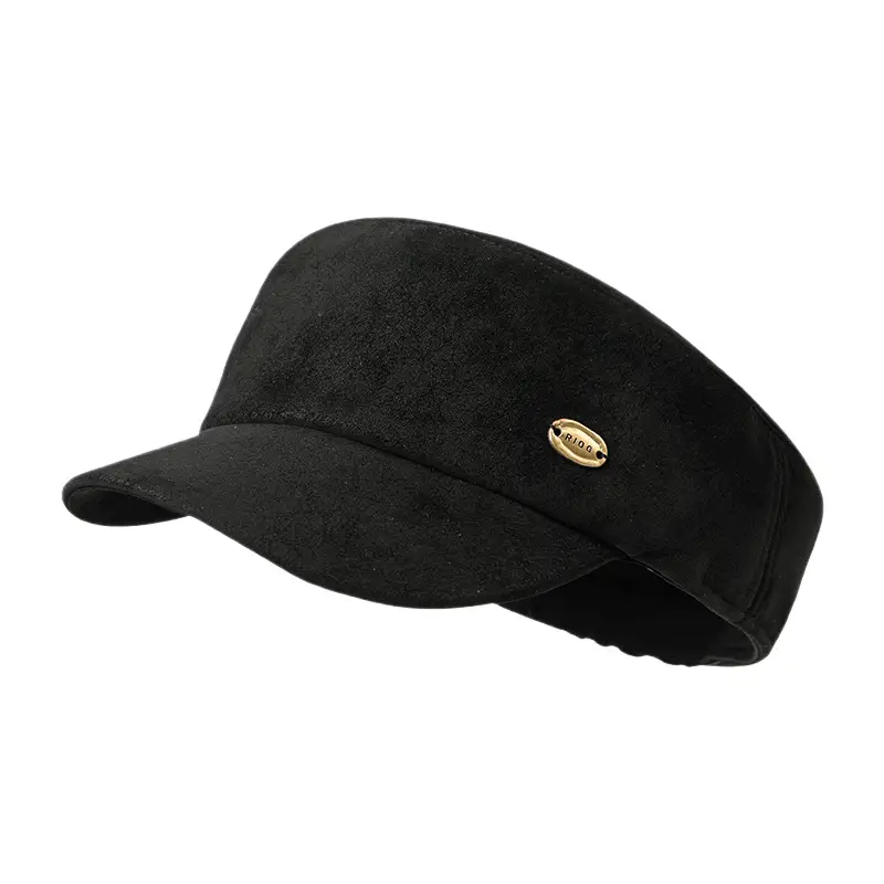 Women Retro Suede Peaked Cap Autumn Winter British Fashion - Image 8