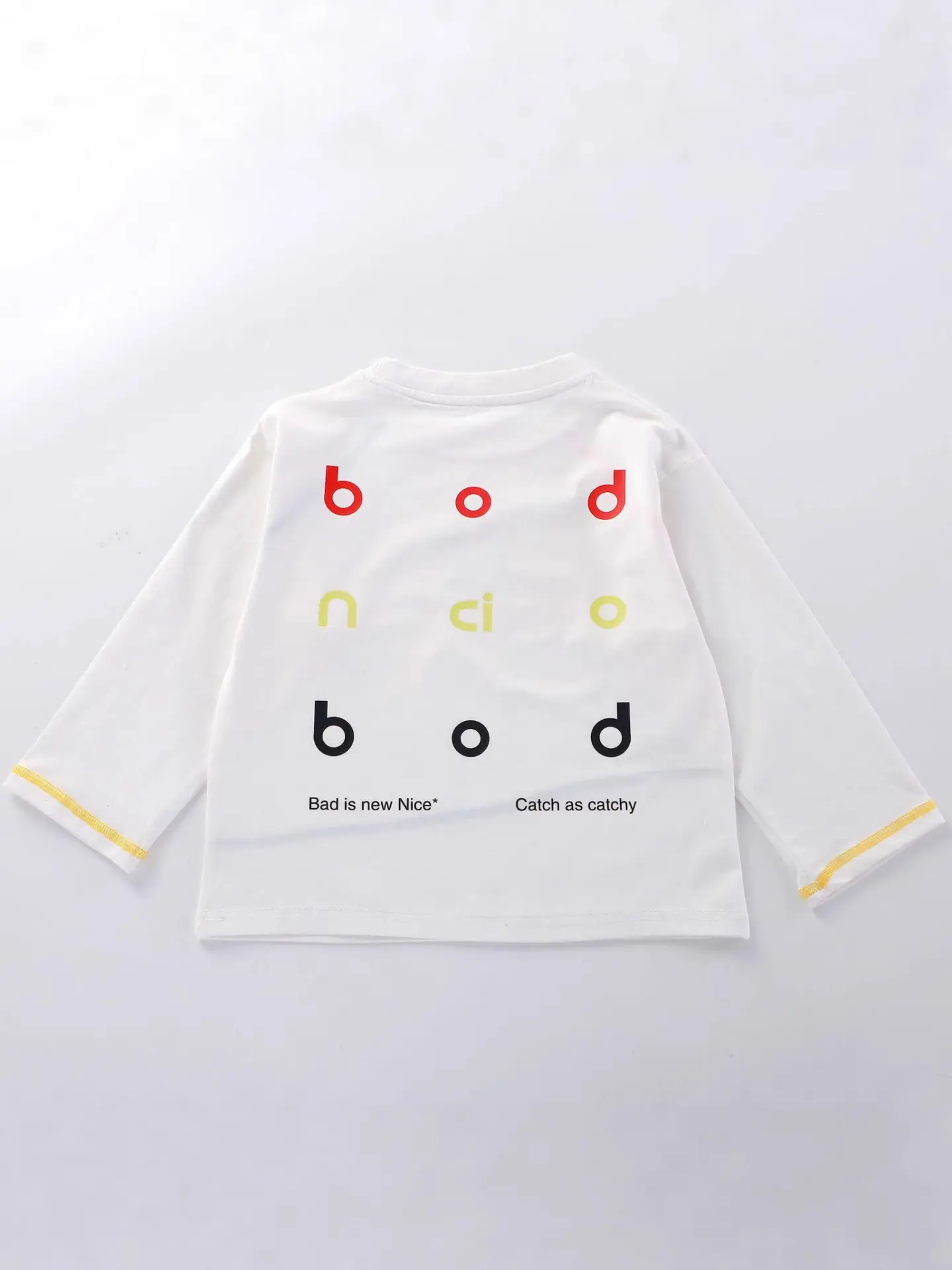 Children's Black Printed Long Sleeve Top with "Bad is New Now" Design - Image 7