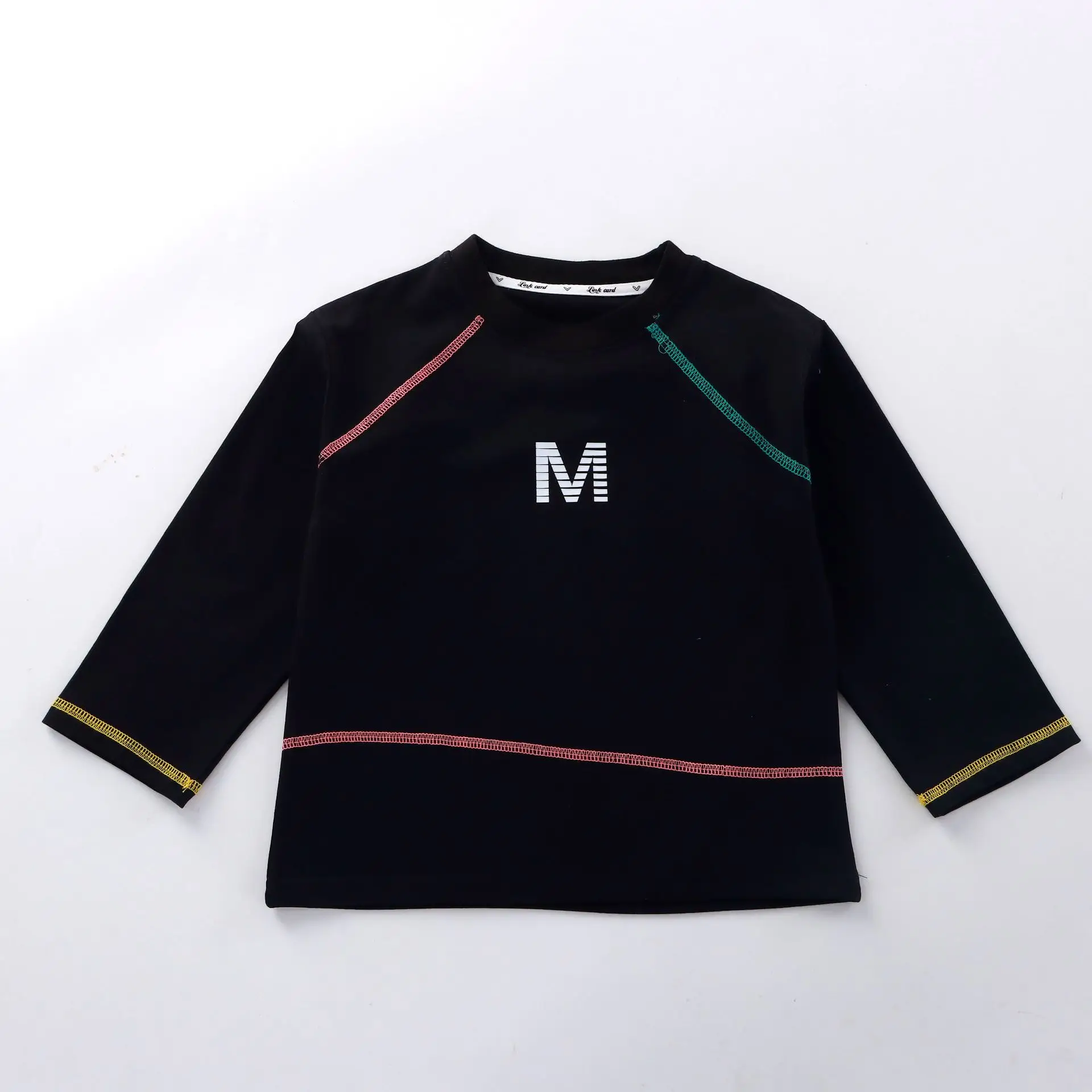 Children's Black Printed Long Sleeve Top with "Bad is New Now" Design — feature 2