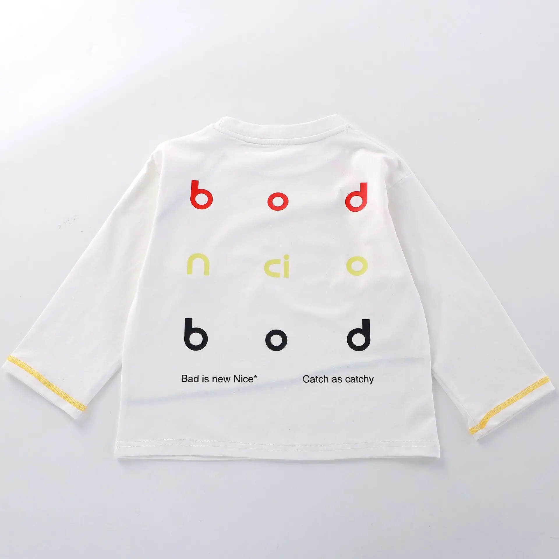 Children's Black Printed Long Sleeve Top with "Bad is New Now" Design