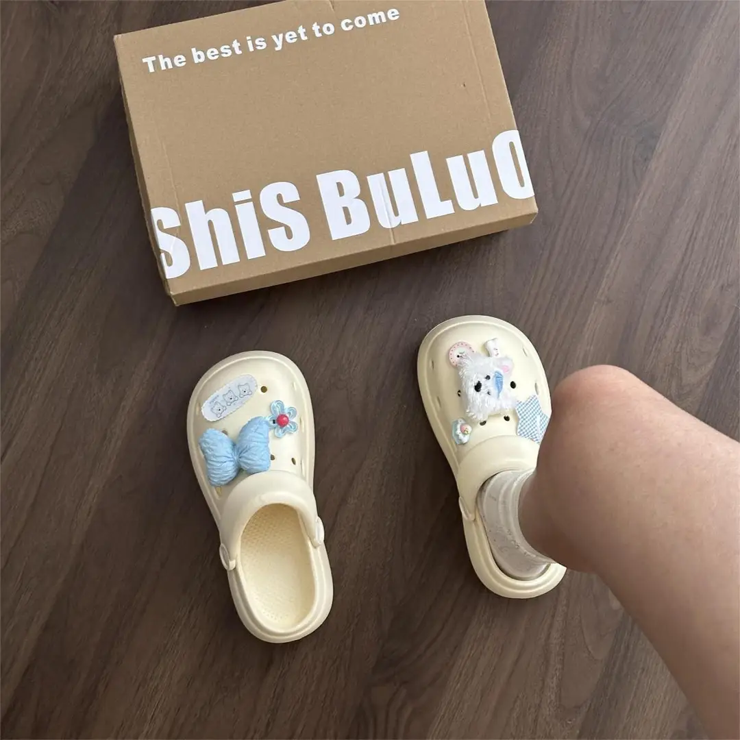 Popular Outdoor Eva Height-Increasing Clogs for the Back-To-School Season, High-Value Ins Beach Non-Slip Breathable Closed-Toe Sandals for Women — feature 11