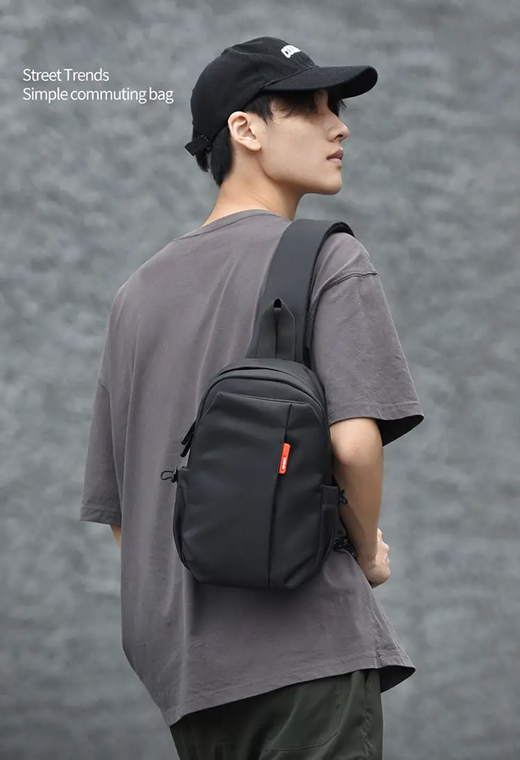 Men's Black Multi-Use Shoulder Bag for Travel & Daily Use — feature 1