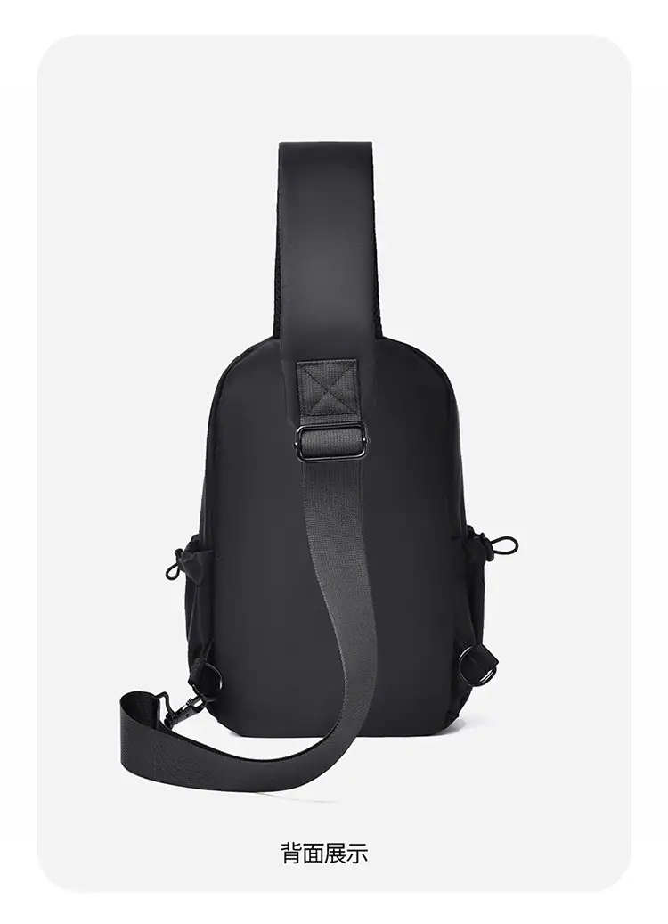 Men's Black Multi-Use Shoulder Bag for Travel & Daily Use — feature 23