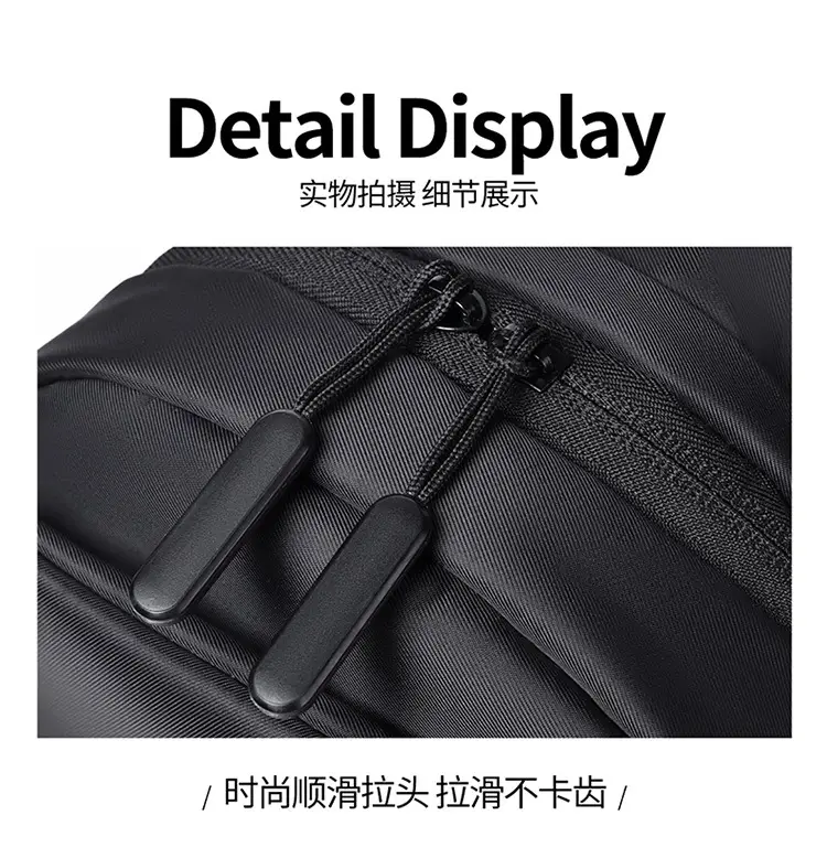 Men's Black Multi-Use Shoulder Bag for Travel & Daily Use — feature 26