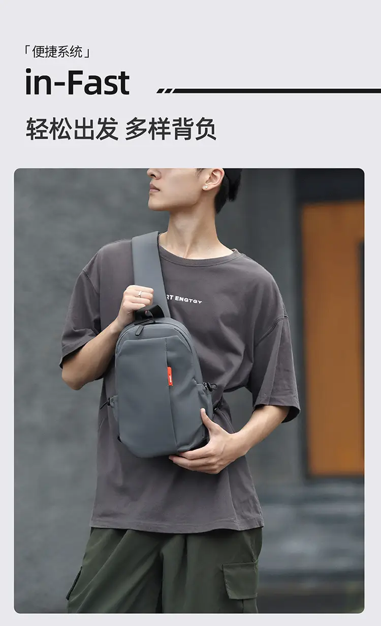 Men's Black Multi-Use Shoulder Bag for Travel & Daily Use — feature 6