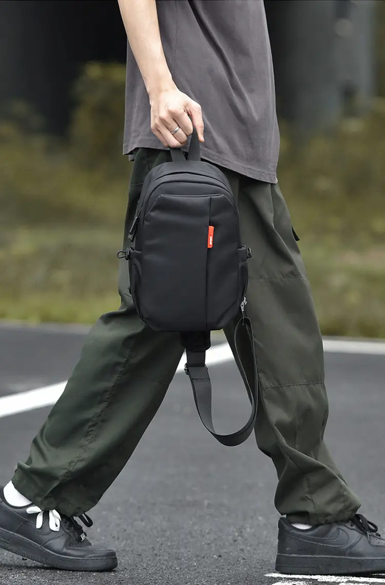 Men's Black Multi-Use Shoulder Bag for Travel & Daily Use — feature 8
