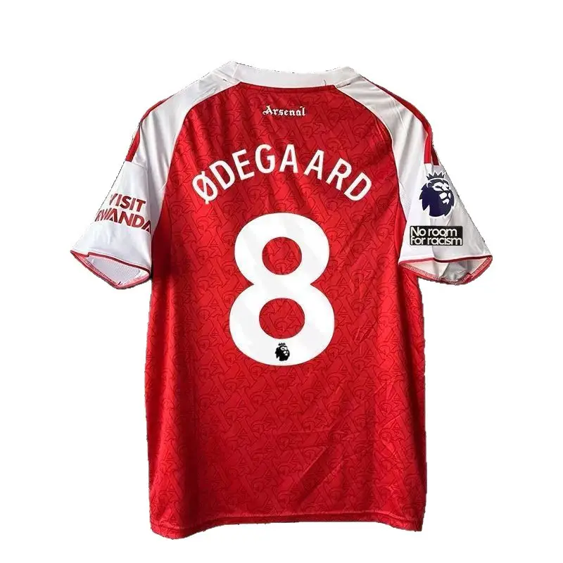 2526 Arsenal Jersey Home Fan Short-Sleeve Edegaard Match Football Uniform Set Men's Breathable Football Shirt