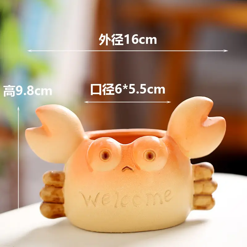 One Piece Wholesale Cartoon Animal Ceramic Flower Pot Creative Versatile Cute Ceramic Succulent Simple Flower Pot Temu — feature 4