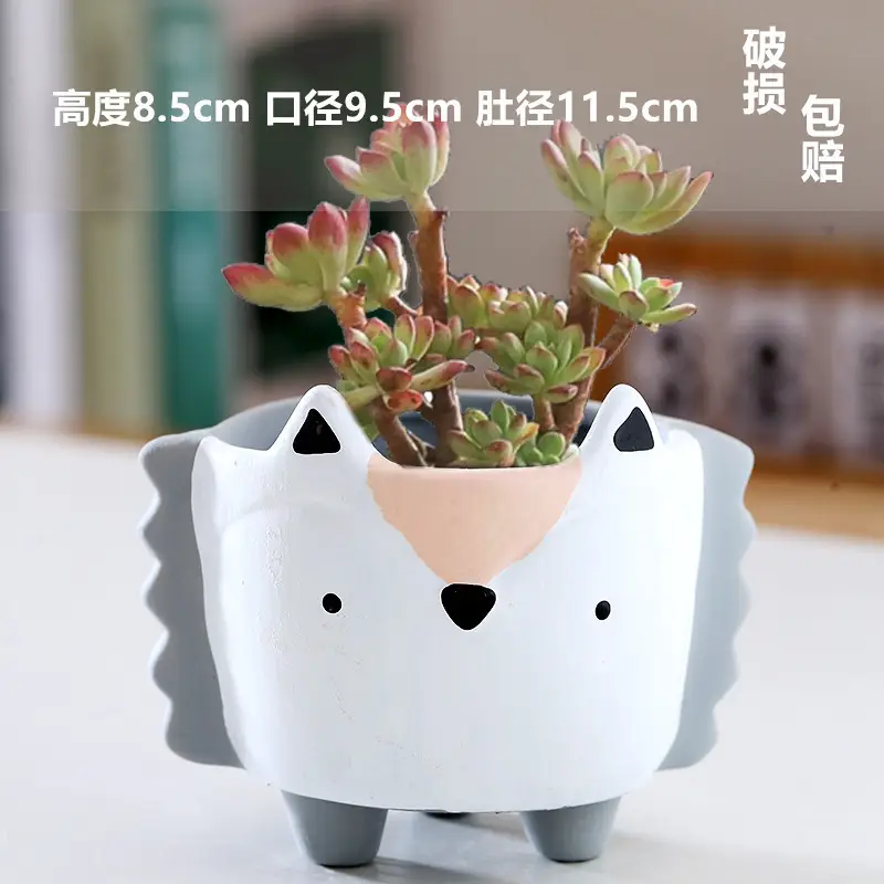 One Piece Wholesale Cartoon Animal Ceramic Flower Pot Creative Versatile Cute Ceramic Succulent Simple Flower Pot Temu