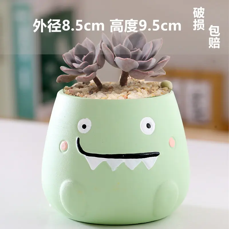One Piece Wholesale Cartoon Animal Ceramic Flower Pot Creative Versatile Cute Ceramic Succulent Simple Flower Pot Temu