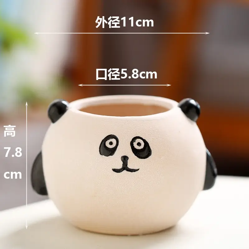 One Piece Wholesale Cartoon Animal Ceramic Flower Pot Creative Versatile Cute Ceramic Succulent Simple Flower Pot Temu