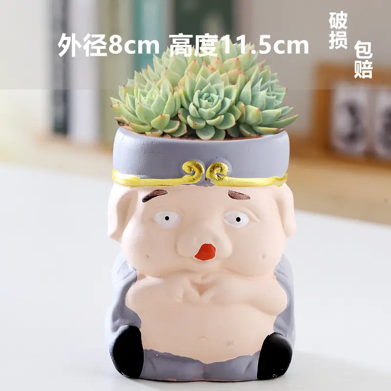 One Piece Wholesale Cartoon Animal Ceramic Flower Pot Creative Versatile Cute Ceramic Succulent Simple Flower Pot Temu