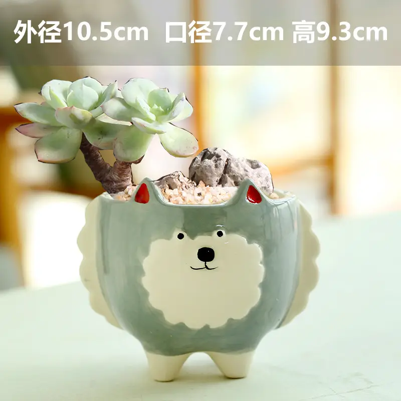 One Piece Wholesale Cartoon Animal Ceramic Flower Pot Creative Versatile Cute Ceramic Succulent Simple Flower Pot Temu