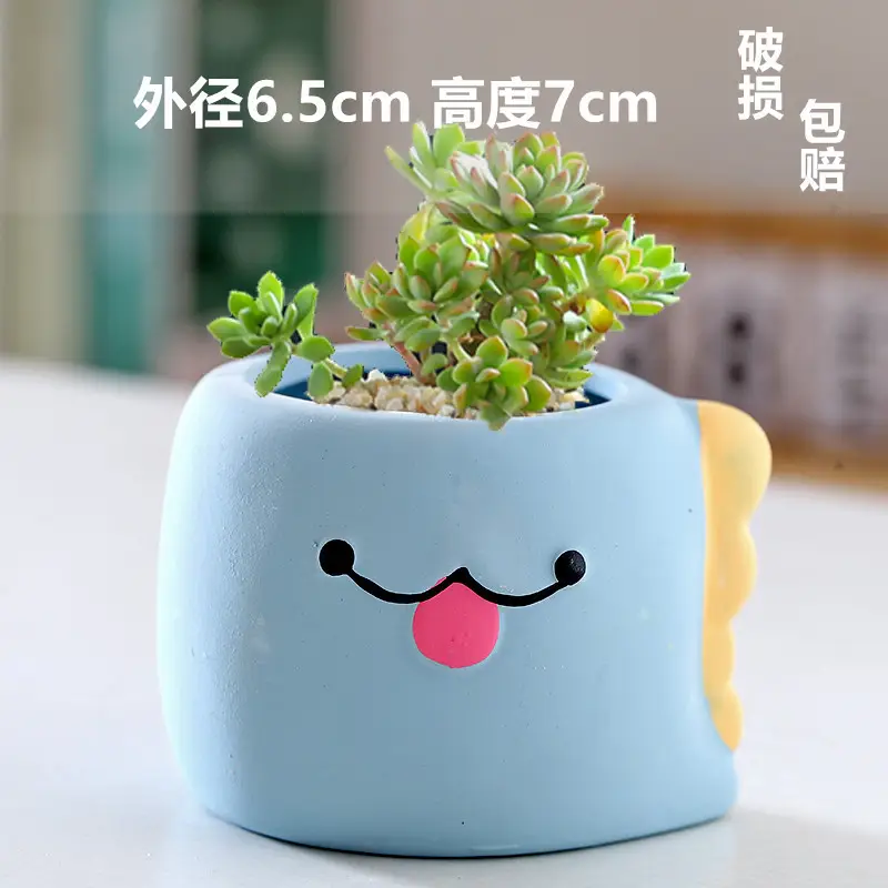 One Piece Wholesale Cartoon Animal Ceramic Flower Pot Creative Versatile Cute Ceramic Succulent Simple Flower Pot Temu