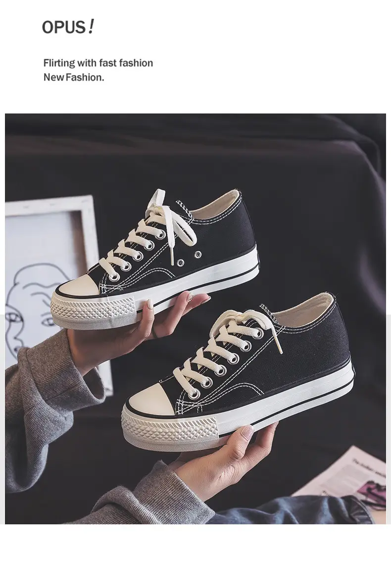 Women Canvas Sneakers 2025 Inner Height 5cm — feature 2