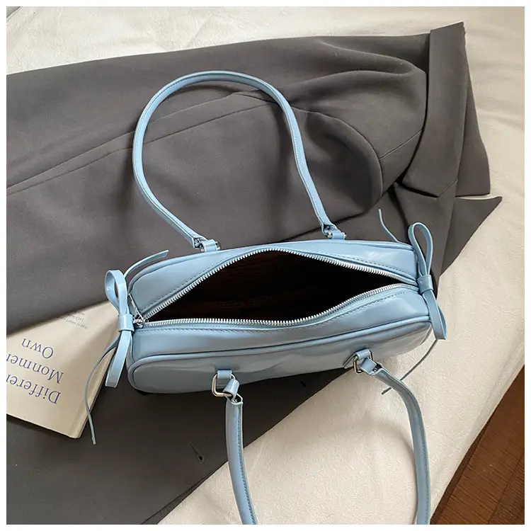 Korean Fashion Underarm Bowling Bag 2025 White — feature 8