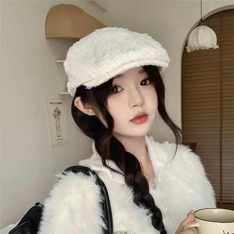 Early Autumn Small Fragrant Flower Forward Hat Women - Image 4