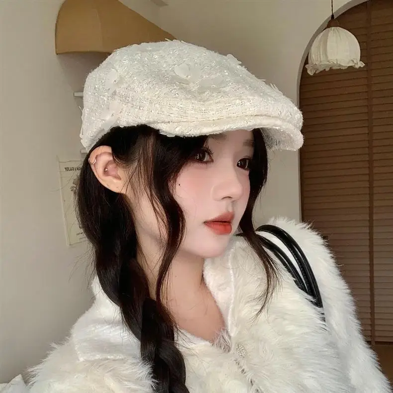 Early Autumn Small Fragrant Flower Forward Hat Women — feature 10
