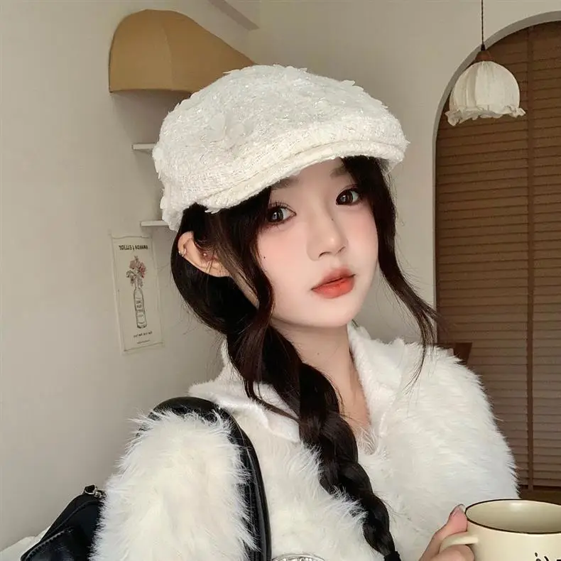 Early Autumn Small Fragrant Flower Forward Hat Women — feature 11
