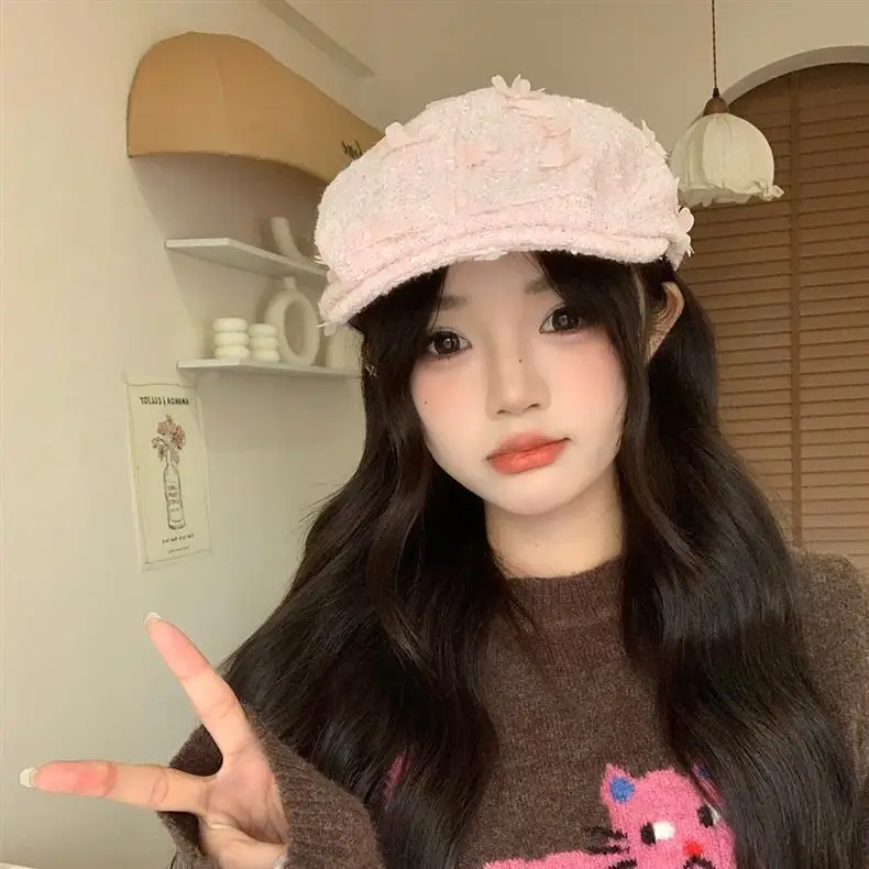 Early Autumn Small Fragrant Flower Forward Hat Women — feature 14