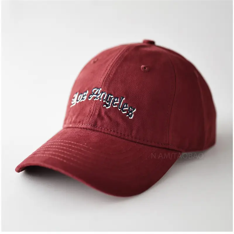 Men Black Korean Style Baseball Cap with Letter Embroidery