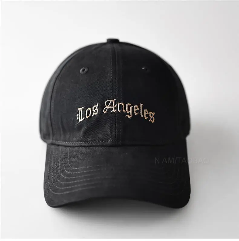 Men Black Korean Style Baseball Cap with Letter Embroidery — feature 11