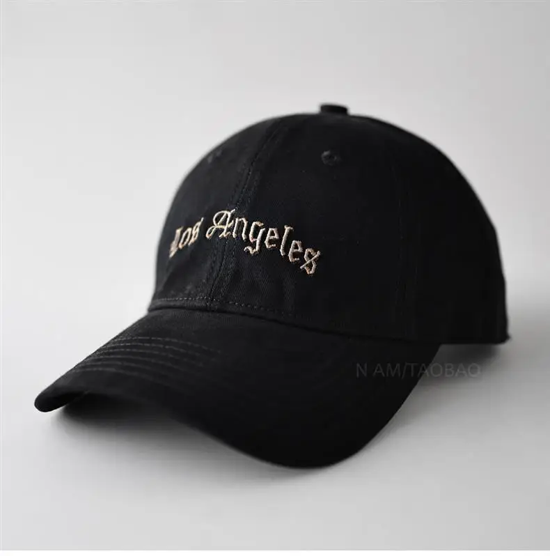 Men Black Korean Style Baseball Cap with Letter Embroidery — feature 2