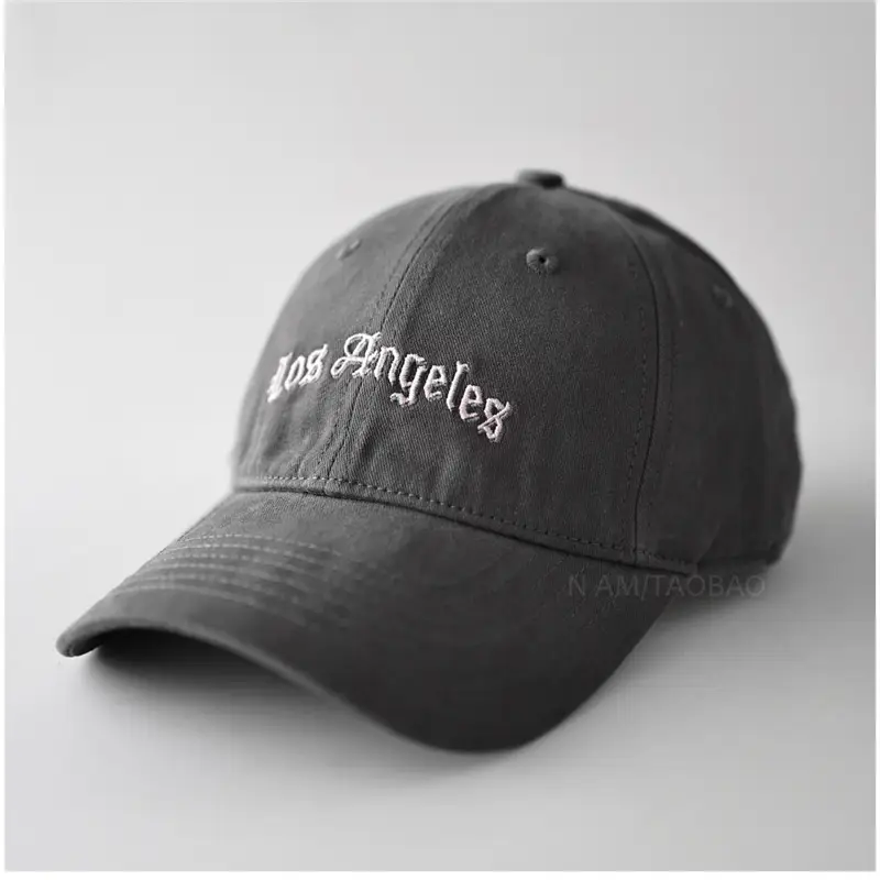 Men Black Korean Style Baseball Cap with Letter Embroidery