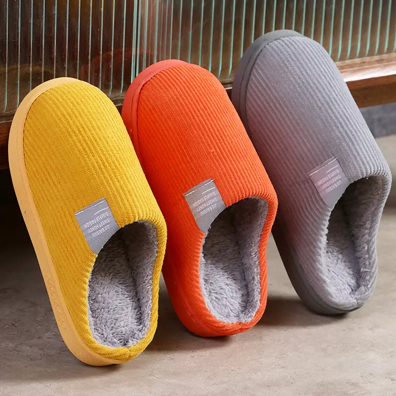 Classic Popular Cotton Slippers in Stock Wholesale Indoor Home Wool Slippers Men's Cotton Slippers Warm Slippers Wholesale Men