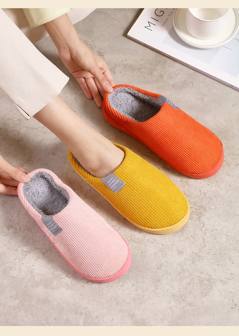 Classic Popular Cotton Slippers in Stock Wholesale Indoor Home Wool Slippers Men's Cotton Slippers Warm Slippers Wholesale Men — feature 18