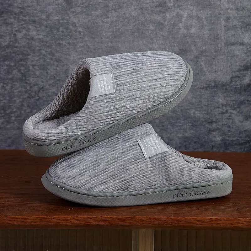Classic Popular Cotton Slippers in Stock Wholesale Indoor Home Wool Slippers Men's Cotton Slippers Warm Slippers Wholesale Men