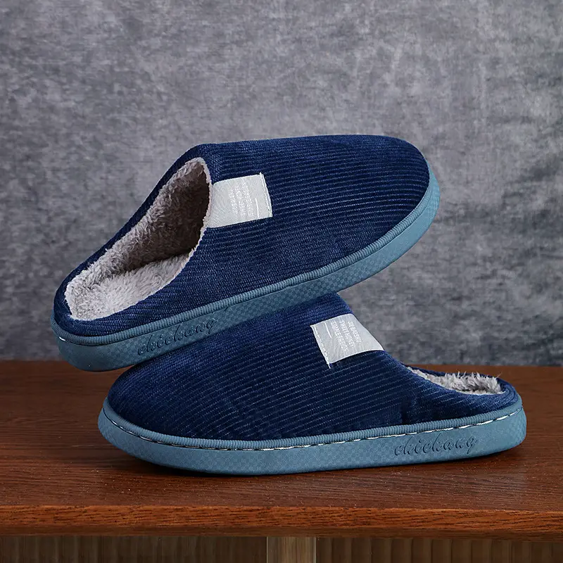 Classic Popular Cotton Slippers in Stock Wholesale Indoor Home Wool Slippers Men's Cotton Slippers Warm Slippers Wholesale Men