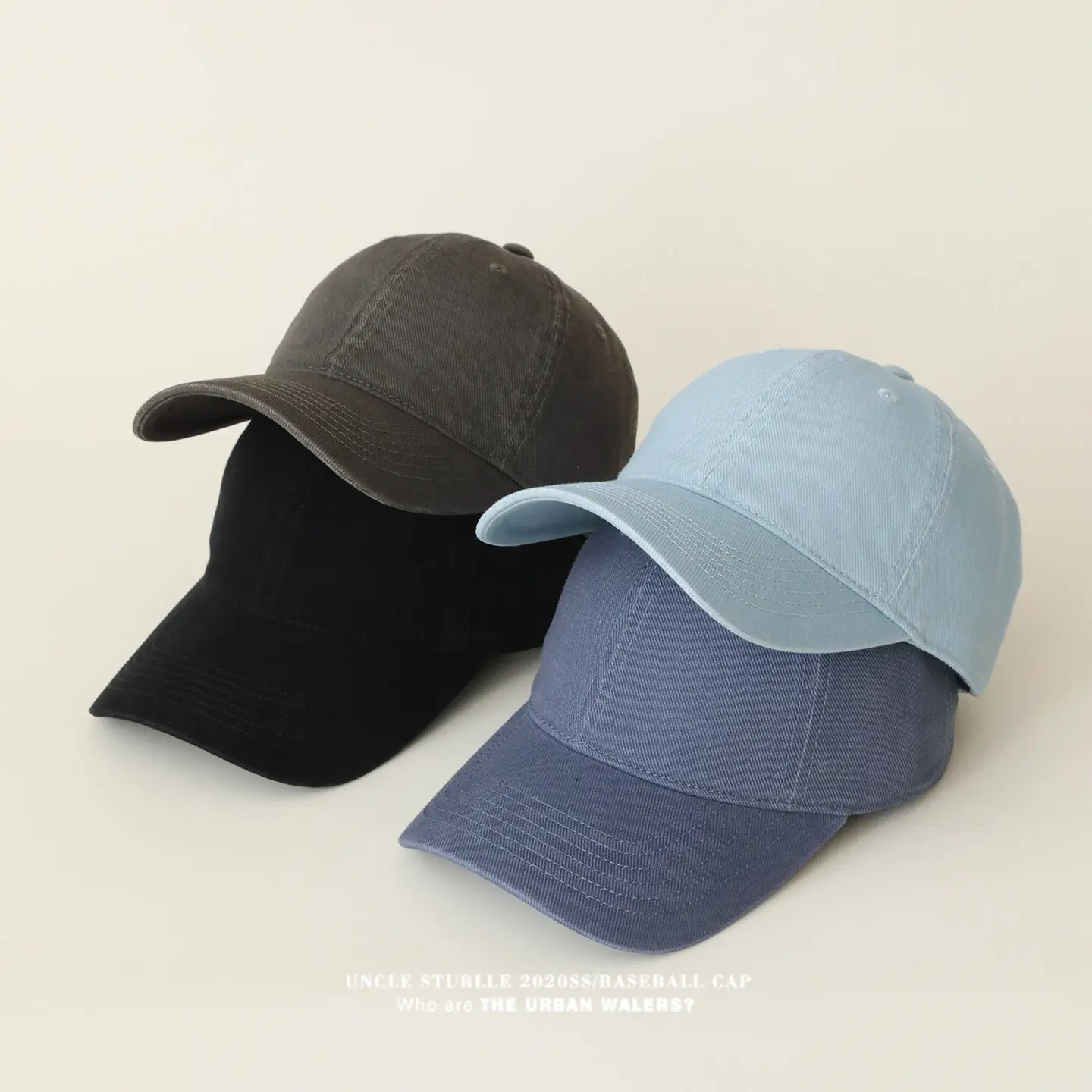 Stubble Blue Baseball Cap for Men Women Pure Cotton - Image 12