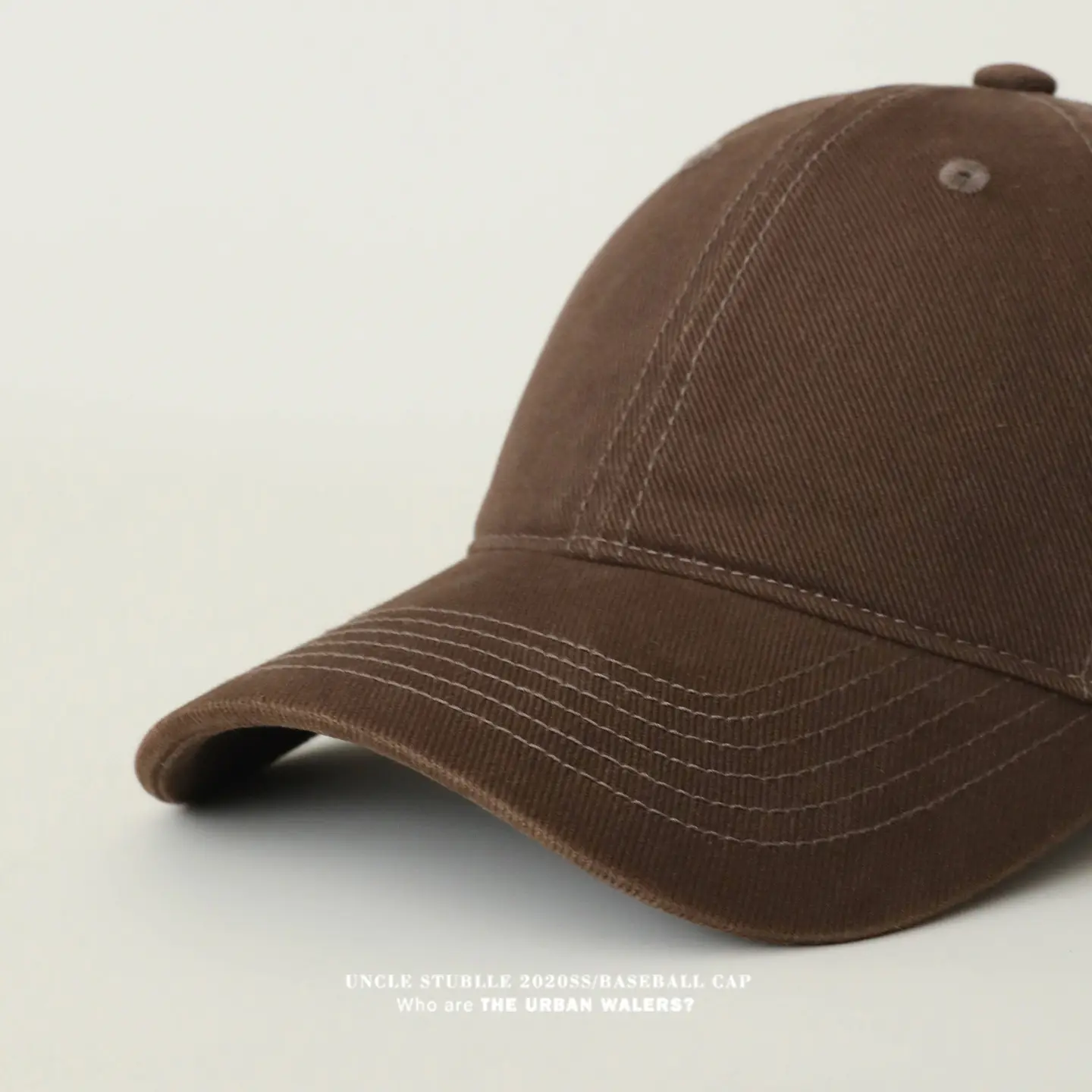 Stubble Blue Baseball Cap for Men Women Pure Cotton — feature 13