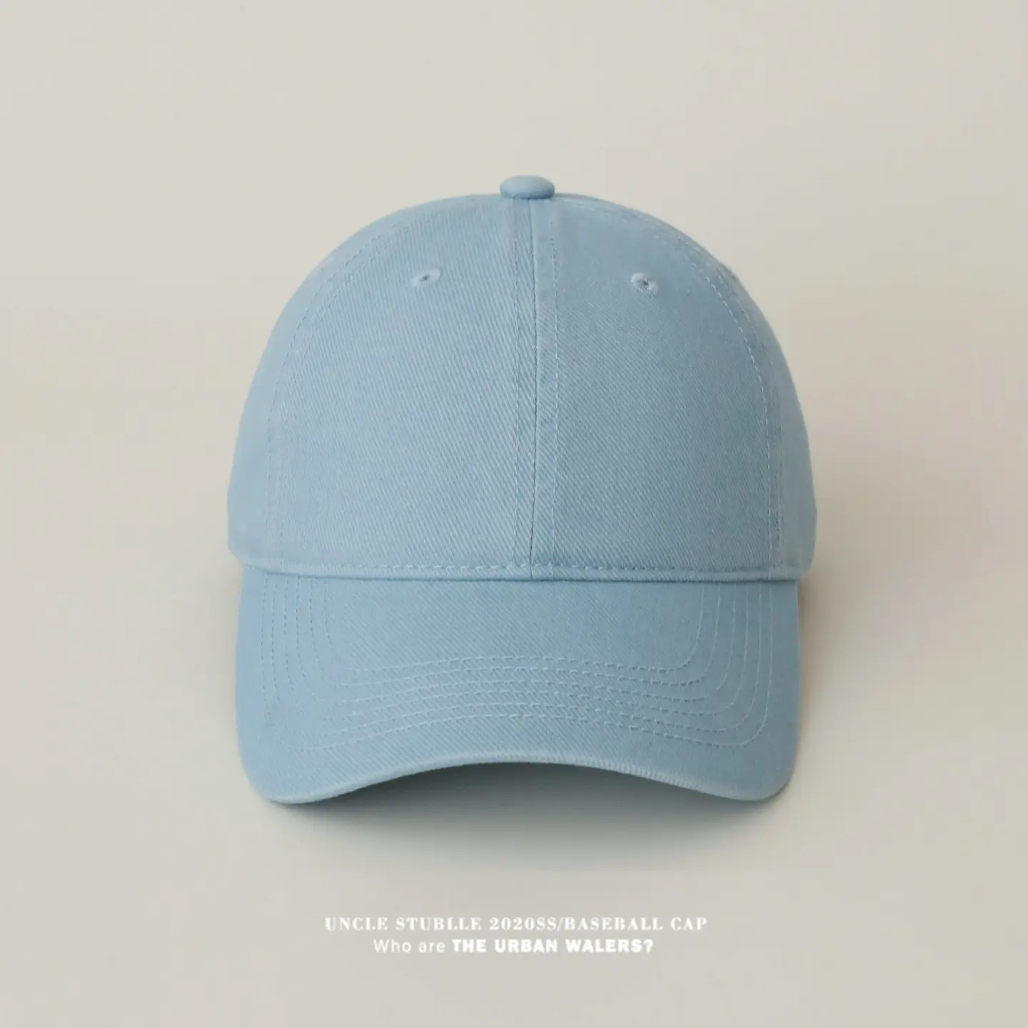 Stubble Blue Baseball Cap for Men Women Pure Cotton — feature 24