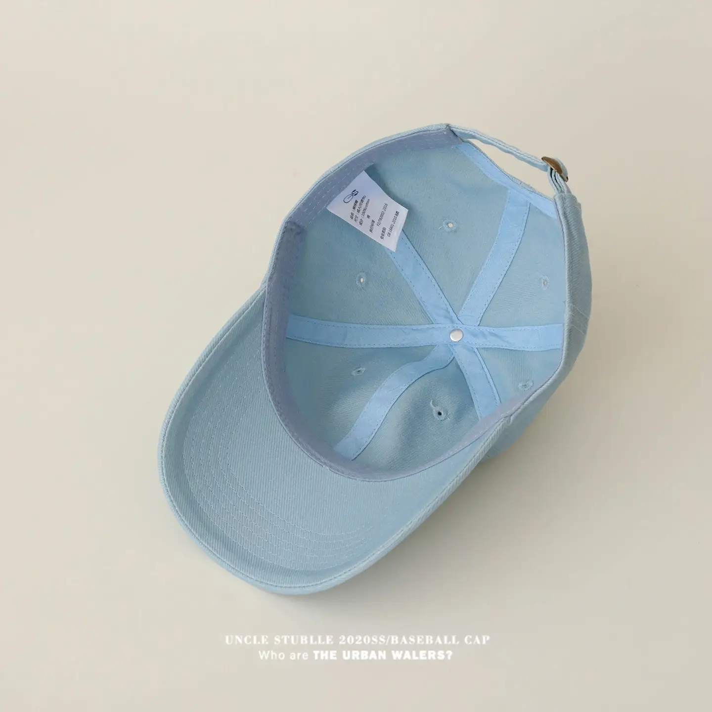 Stubble Blue Baseball Cap for Men Women Pure Cotton — feature 25