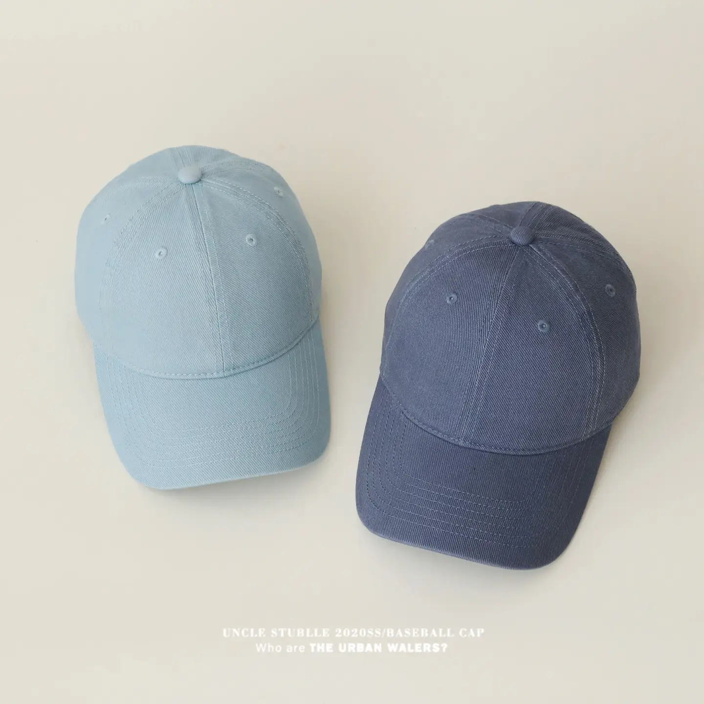 Stubble Blue Baseball Cap for Men Women Pure Cotton — feature 26