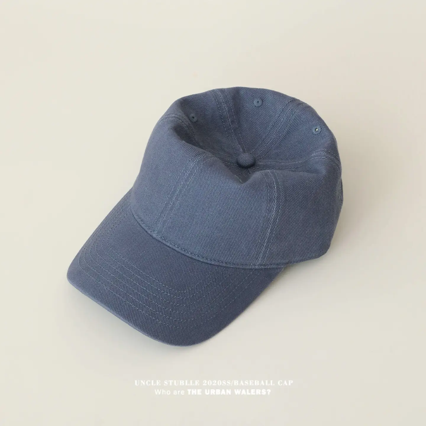 Stubble Blue Baseball Cap for Men Women Pure Cotton — feature 28