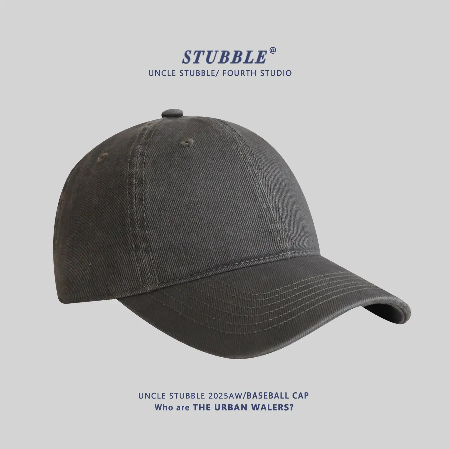 Stubble Blue Baseball Cap for Men Women Pure Cotton - Image 10
