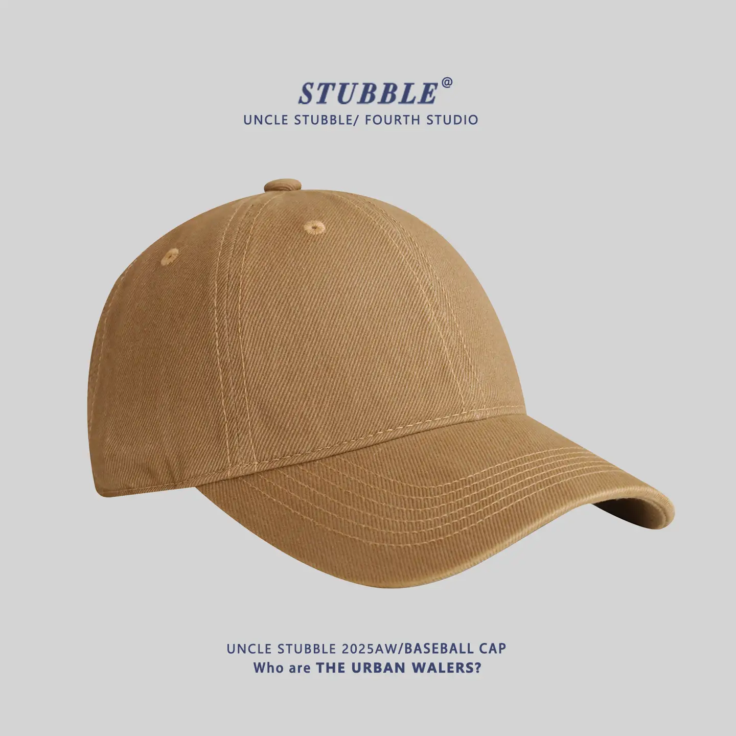 Stubble Blue Baseball Cap for Men Women Pure Cotton - Image 2