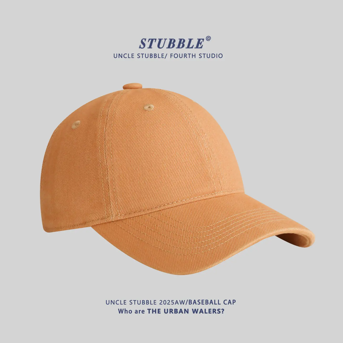 Stubble Blue Baseball Cap for Men Women Pure Cotton - Image 4