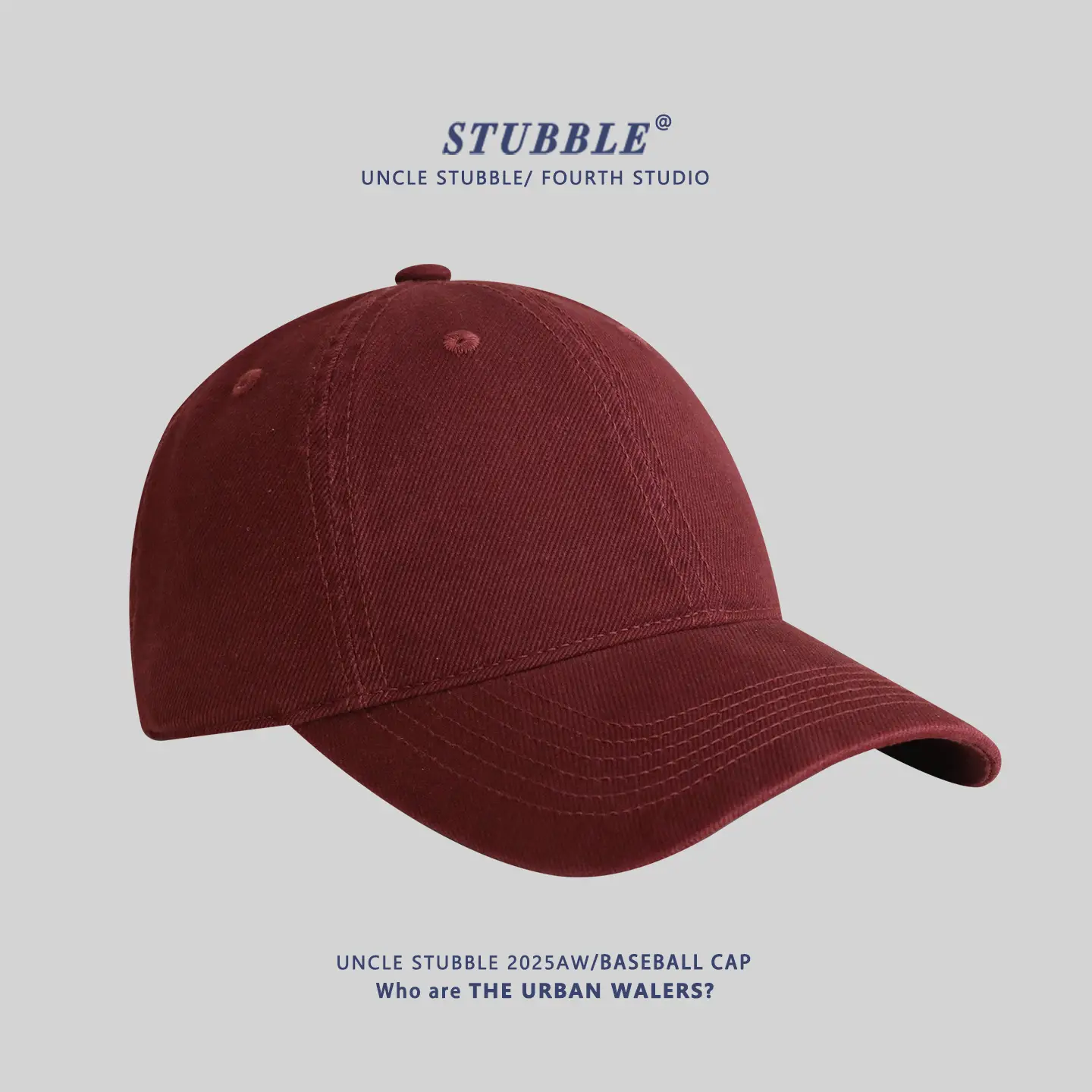 Stubble Blue Baseball Cap for Men Women Pure Cotton - Image 7