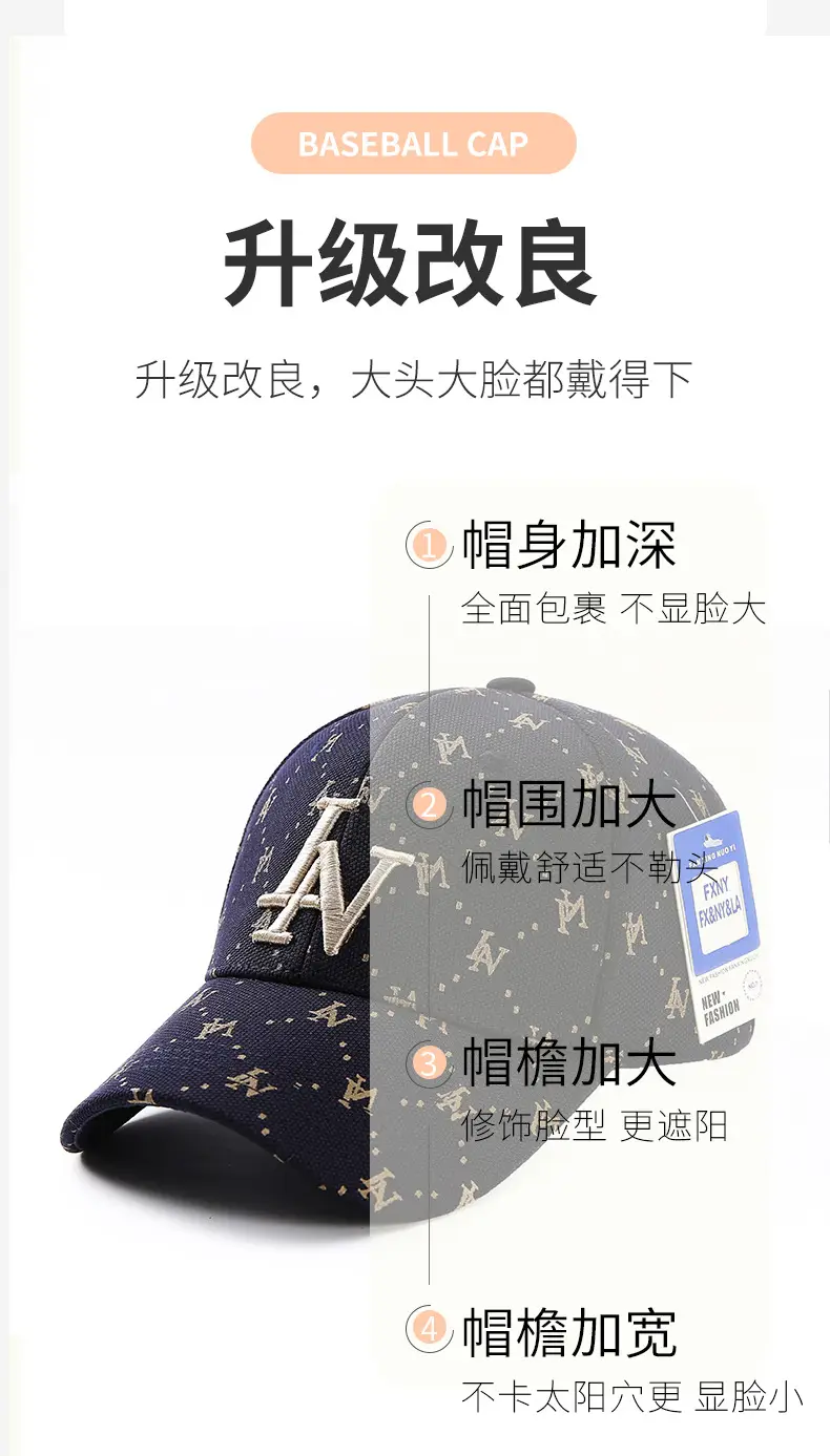 2025 Korean Style Embroidered Duckbill Cap Unisex — feature 6