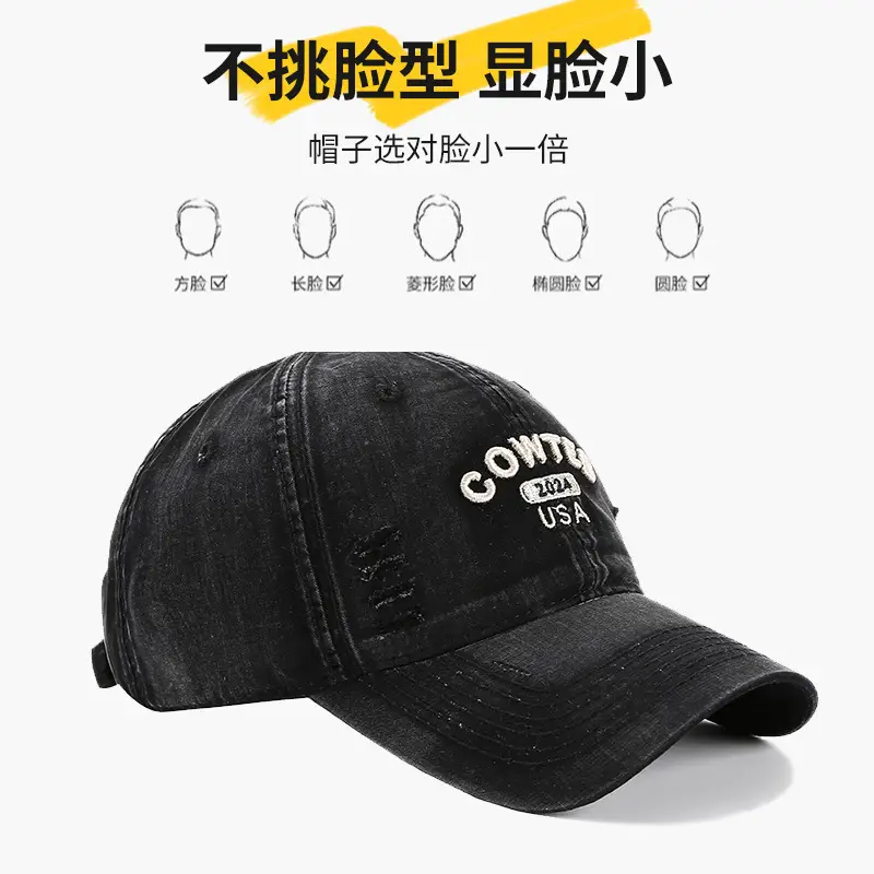 Grey Cotton Baseball Cap for Women Men Casual Sun Protection - Image 10