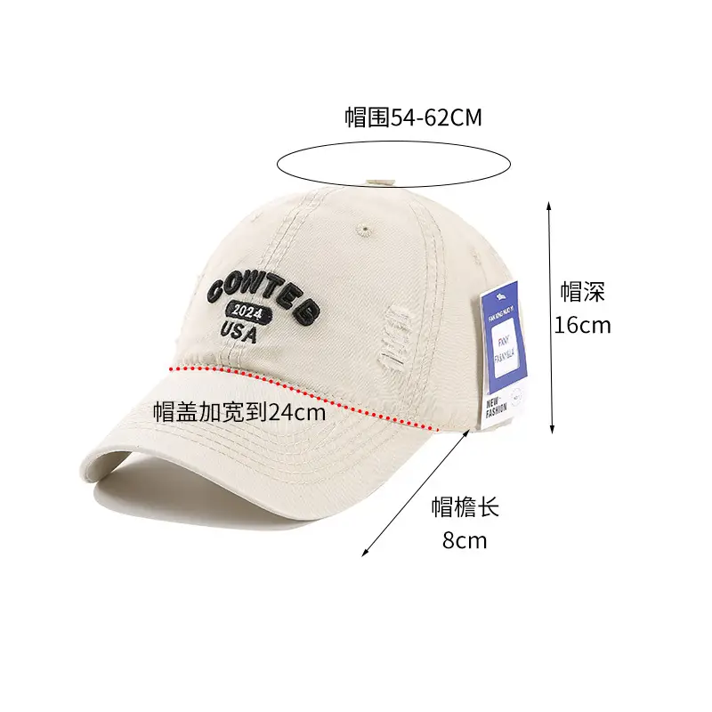 Grey Cotton Baseball Cap for Women Men Casual Sun Protection - Image 12
